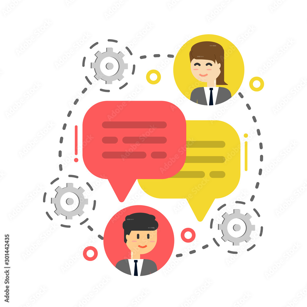 Businessman chat bubble, discuss social network, news Businessman chat bubble, discuss social network, news