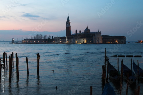 St. George church at dawn in Venice, Italy