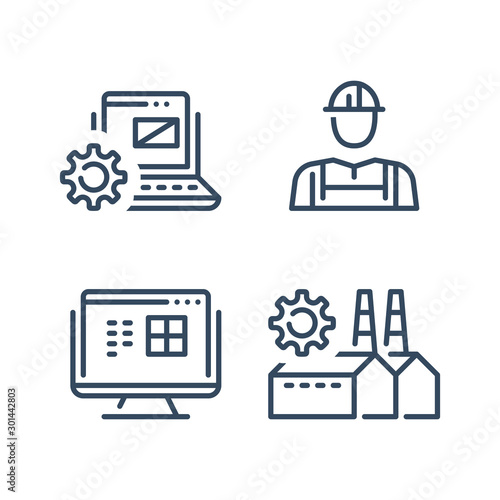 Production worker, operation or administration, manufacture industry concept