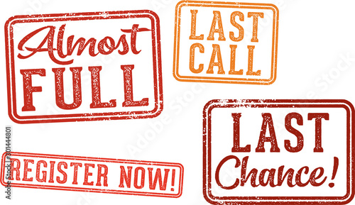 Event and Membership Registration Rubber Stamps