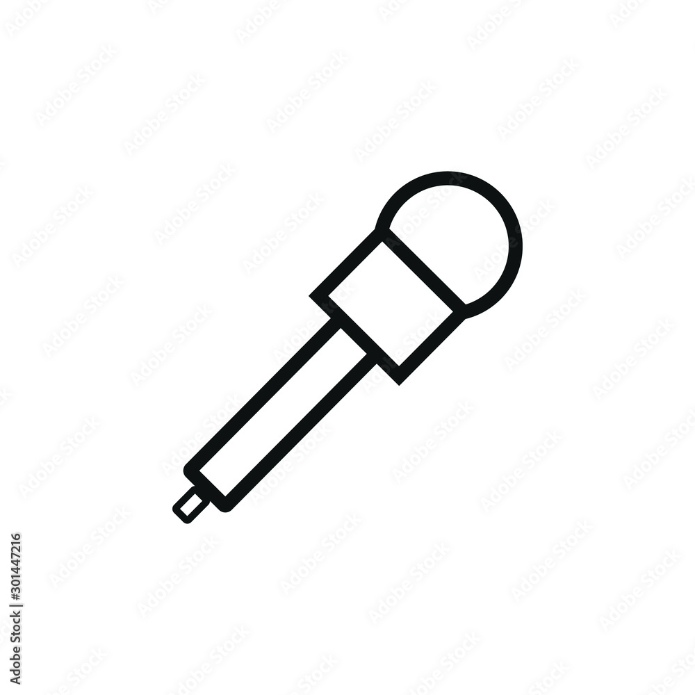 vector icon of simple forms of journalist microphone vector icon of simple forms of journalist microphone