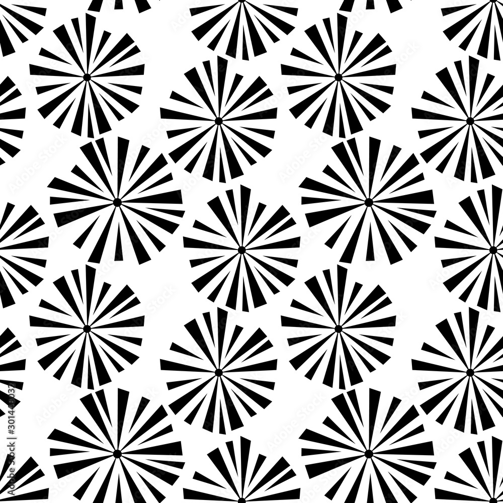 Abstract seamless pattern with graphyc flowers. Geometric wallpaper for business brochure,  cover design.