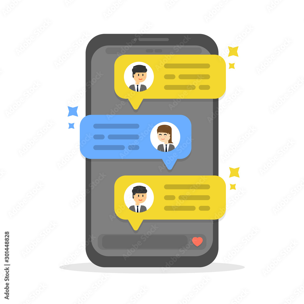 Businessman social chat, dialogue speech bubbles, social Businessman social chat, dialogue speech bubbles, social