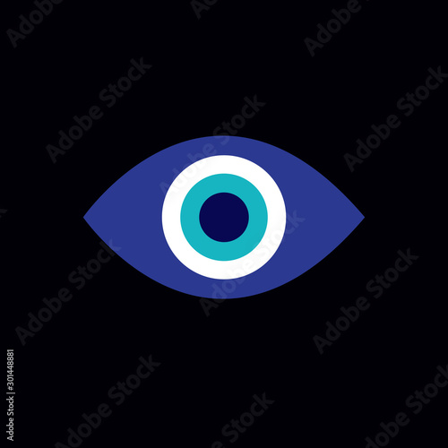 fatima eye flat icon  vector illustration