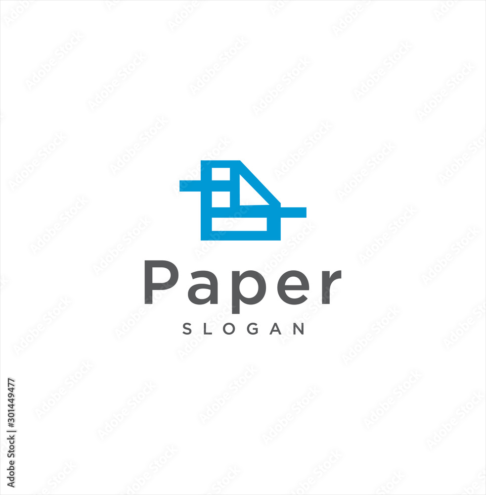 Abstract Simple paper logo icon Design Template Inspiration Vector Stock Illustration Abstract Simple paper logo icon Design Template Inspiration Vector Stock Illustration