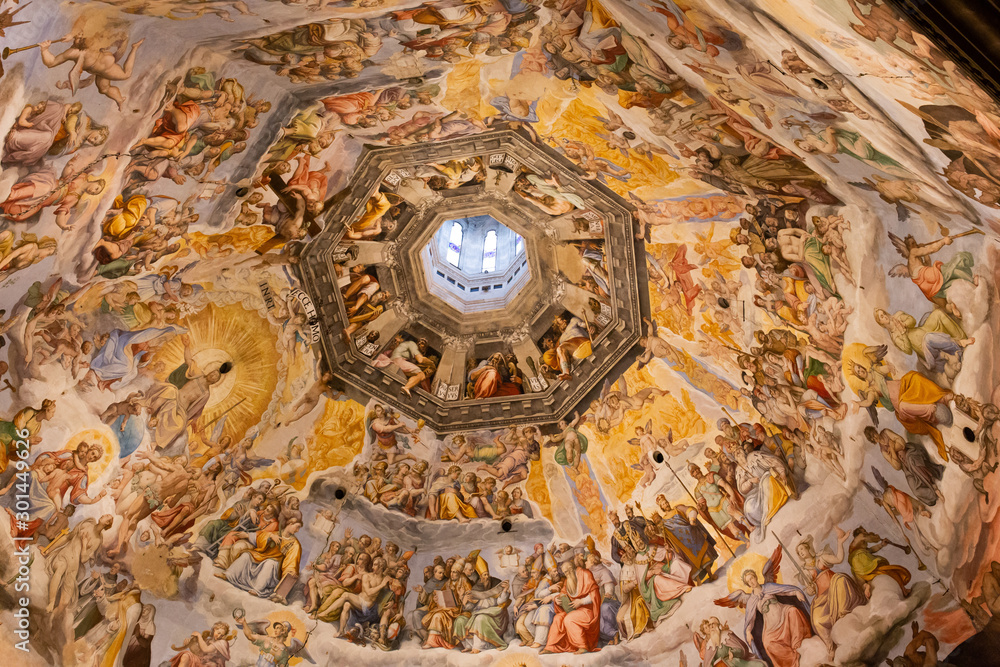 Foto de Affreschi della cupola del Brunelleschi do Stock Adobe Stock