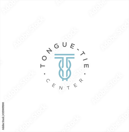 Tongue Tie Logo Design Inspiration Vector Illustration