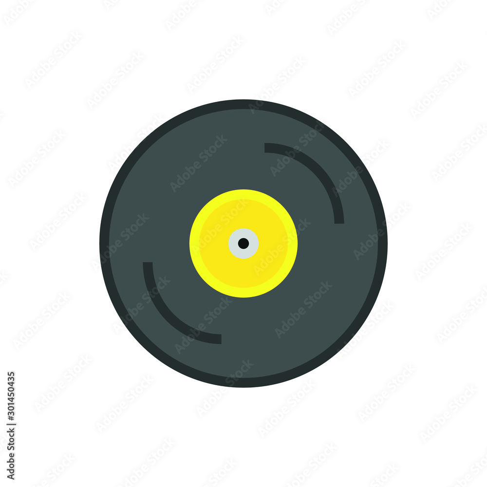 vector icon of simple vinyl record forms