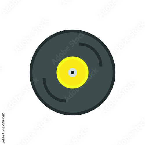 Obraz na płótnie vector icon of simple vinyl record forms w salonie