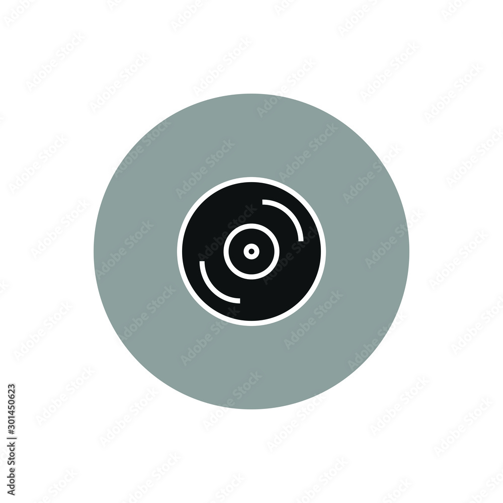 vector icon of simple vinyl record forms vector icon of simple vinyl record forms