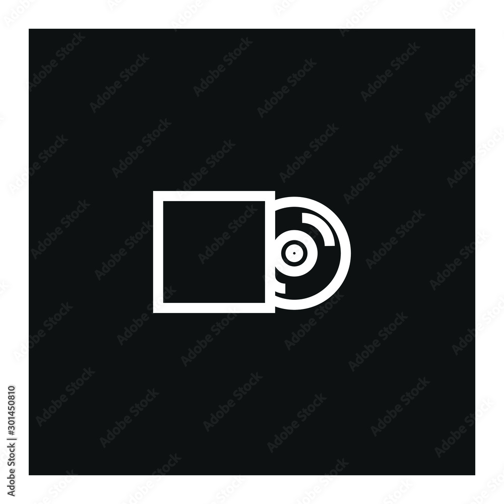 vector icon of simple vinyl record forms vector icon of simple vinyl record forms