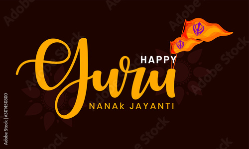 Vector Illustration,poster or banner of Guru Nanak Jayanti celebration.