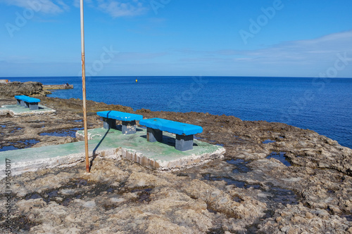 Obraz na płótnie Seaside of Marsalforn, Gozo, Malta, Europe w salonie