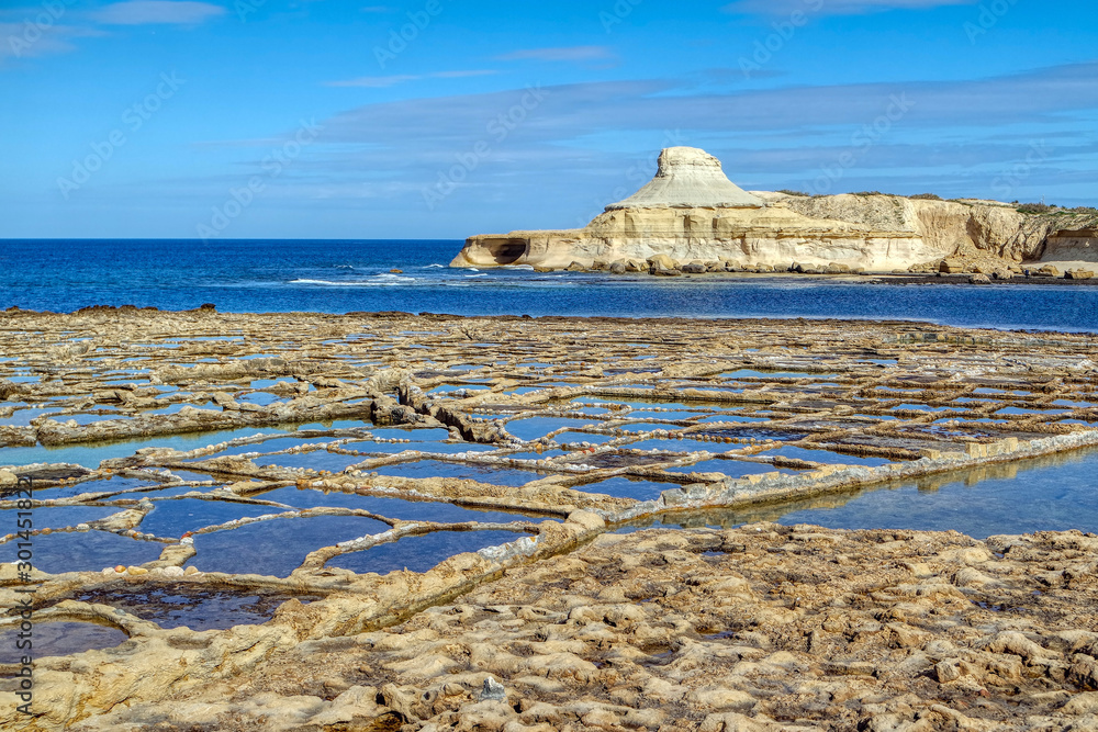 Coastline of Gozo island, Marsalforn, Malta, Europe