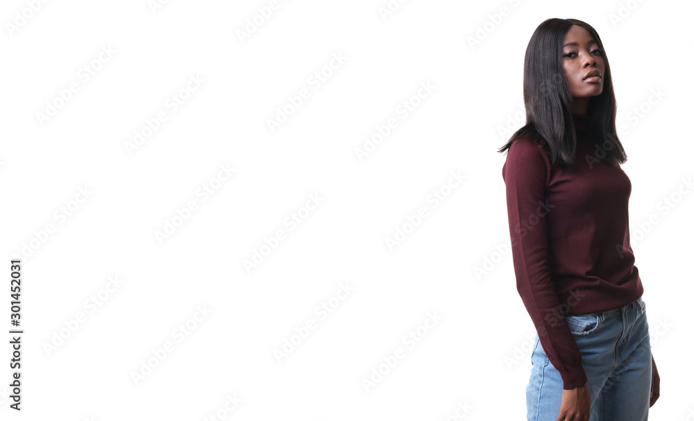 High fashion model in burgundy golf. High fashion model in burgundy golf.