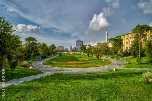Albania, Tirana - the square of the national hero Albani Skanderbeg