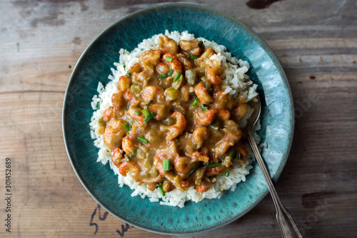 Photography Crawfish etouffee served over rice