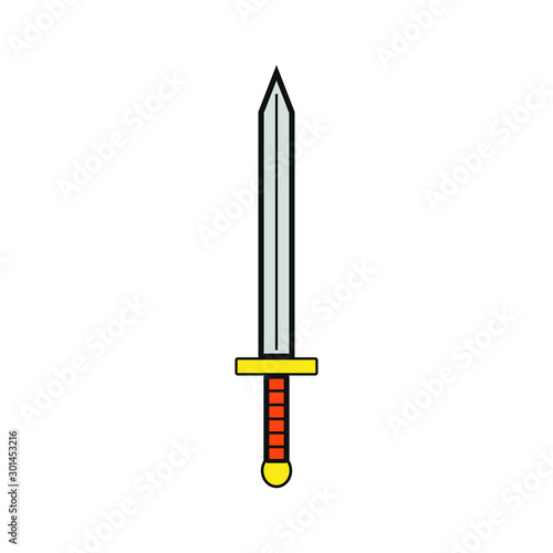 sword simple shapes icon vector