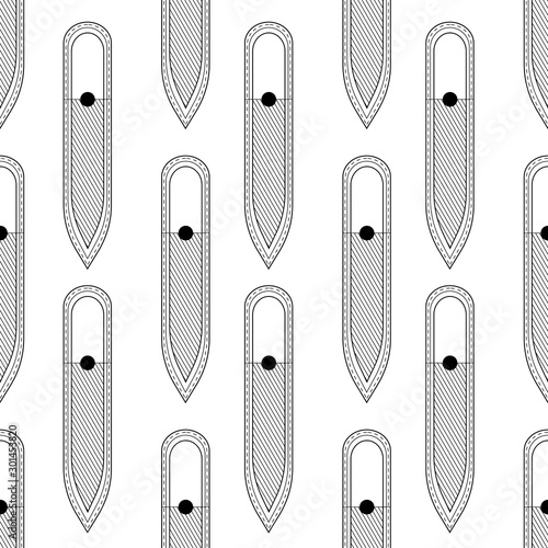 Seamless pattern nail file. Vector texture black on a white background. Thin lines symbol. Design for banner, flyer, poster or print, websites, web design, mobile app on white background.