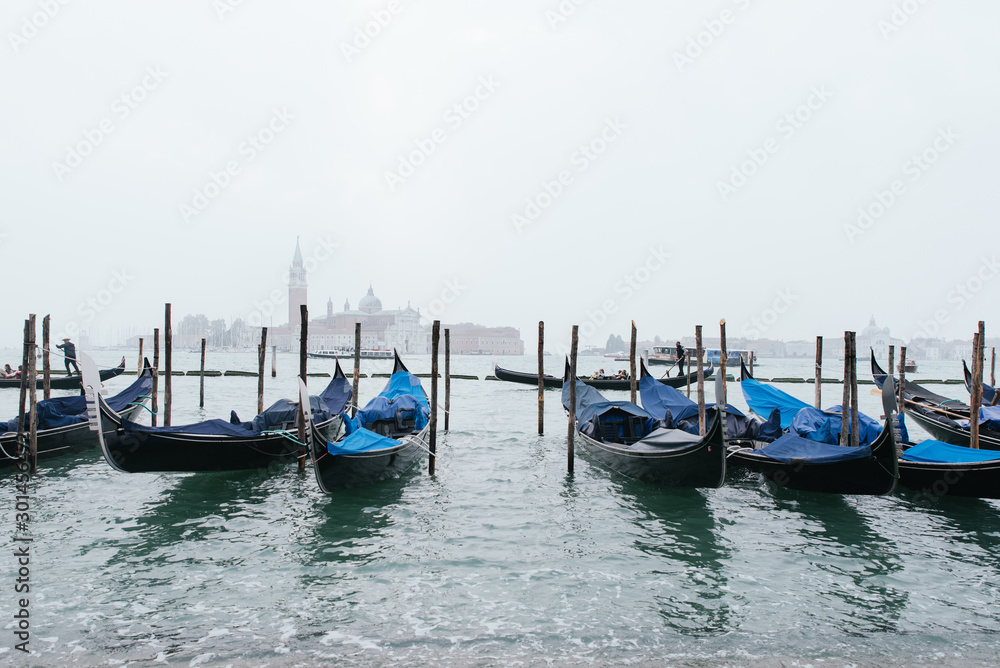 Gondole in Piazza San Marco, Venezia
