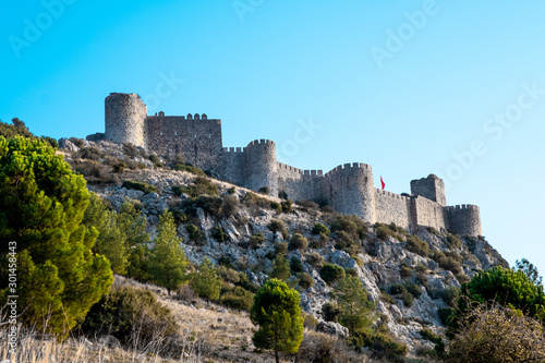 Medieval castle in Ceyhan Town, Adana, Turkey. Name of this fortress is Snake Castle but known as " Yilankale " in Turkish
