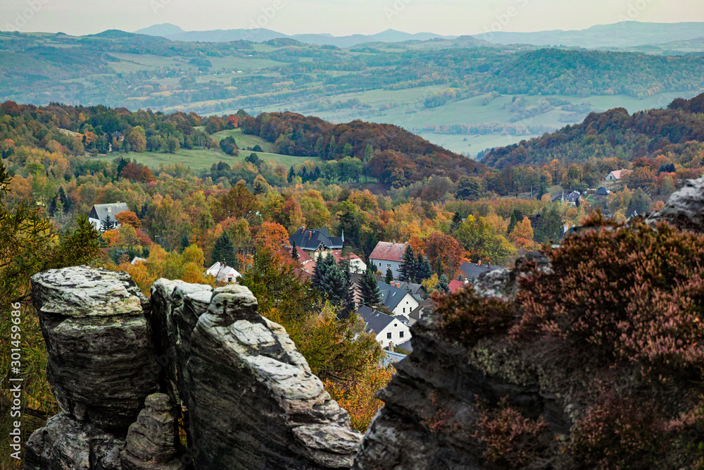 Obraz premium The Tisa Rocks, Tisa Walls Tiske steny, Tyssaer W nde , Czech republic