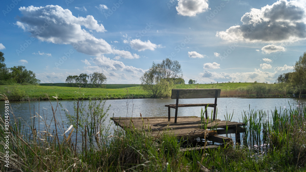 Bank am See Stock Photo | Adobe Stock