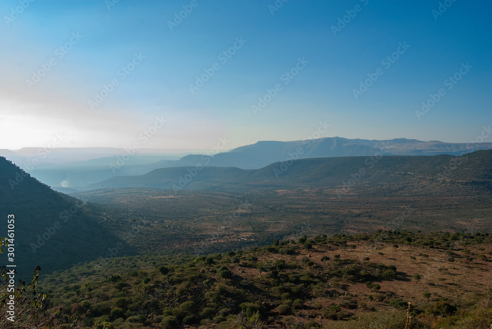 The rural landscape of KwaZulu Natal in South Africa