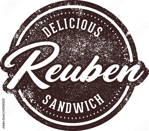 Deli Reuben Sandwich Menu Design Stamp