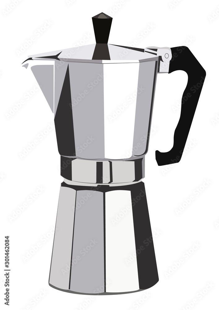 Moka pot isolated vector illustration isolated Moka pot isolated vector illustration isolated