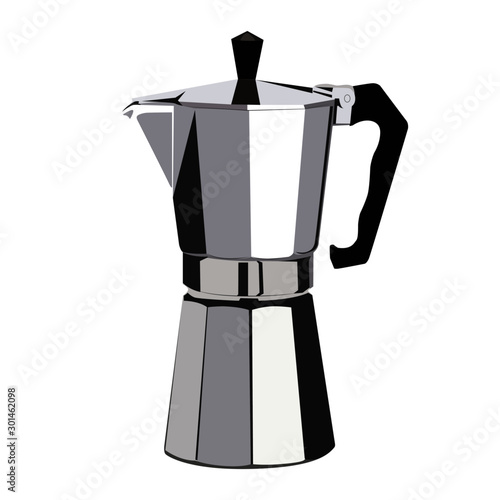 Moka pot isolated vector illustration isolated