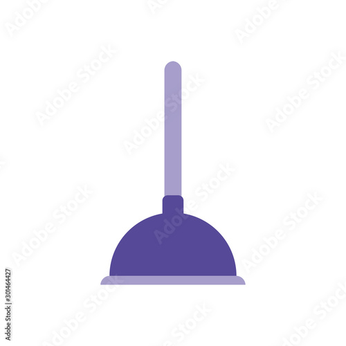 Isolated toilet opener icon flat design