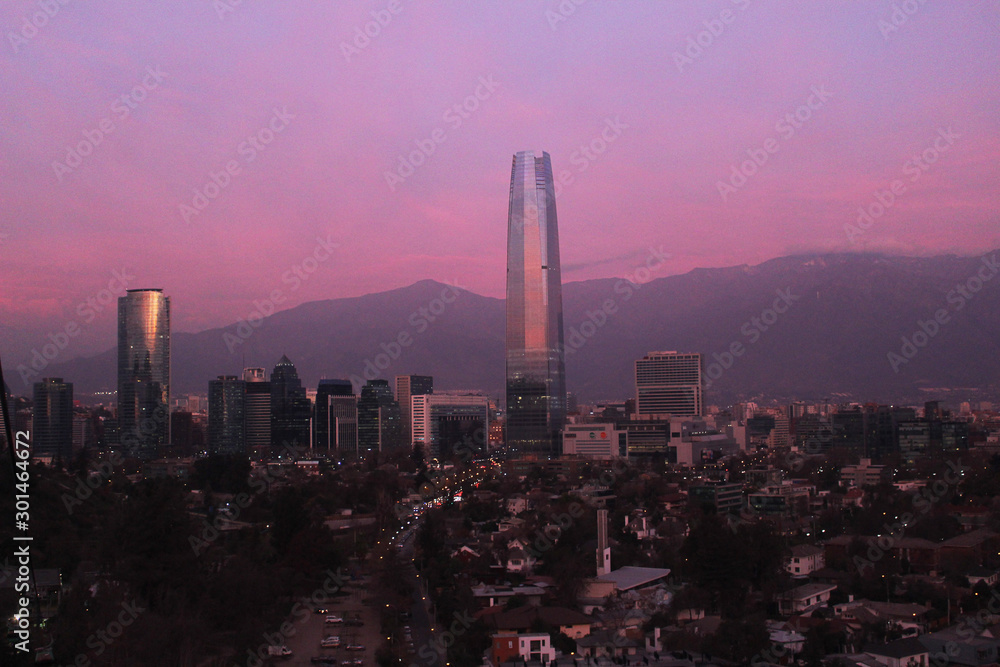 Santiago at sunset 