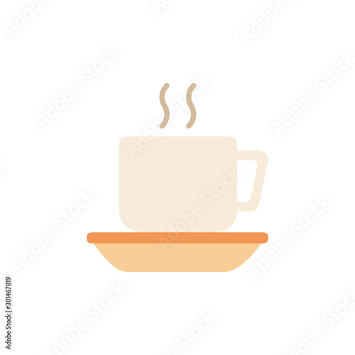Isolated coffee cup icon flat design