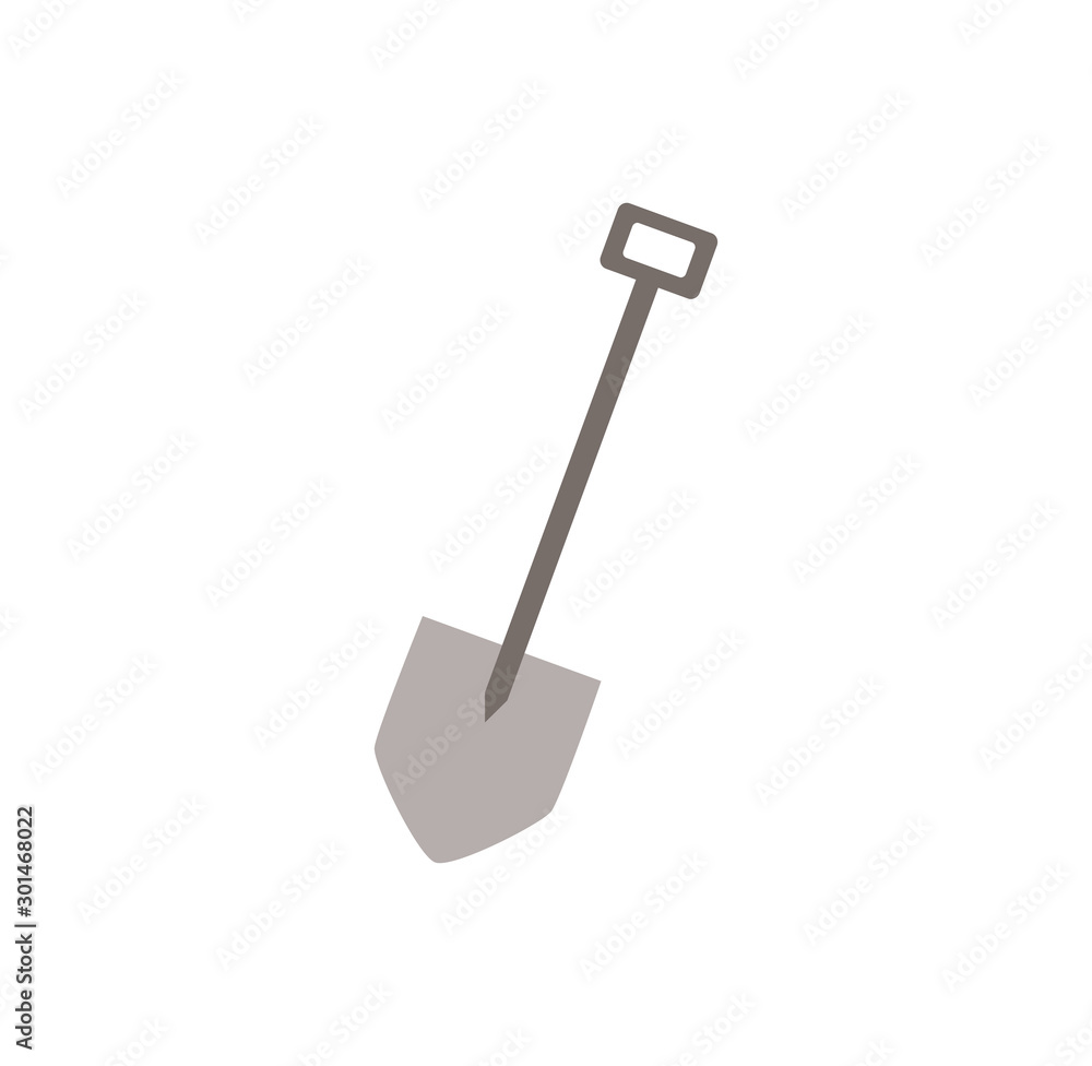 Isolated construction shovel flat design Isolated construction shovel flat design
