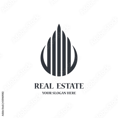 Real estate logo template vector icon