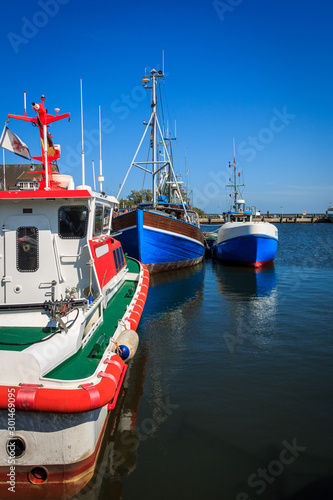 Hafen in Vitte auf der Insel Hiddensee an der Ostsee