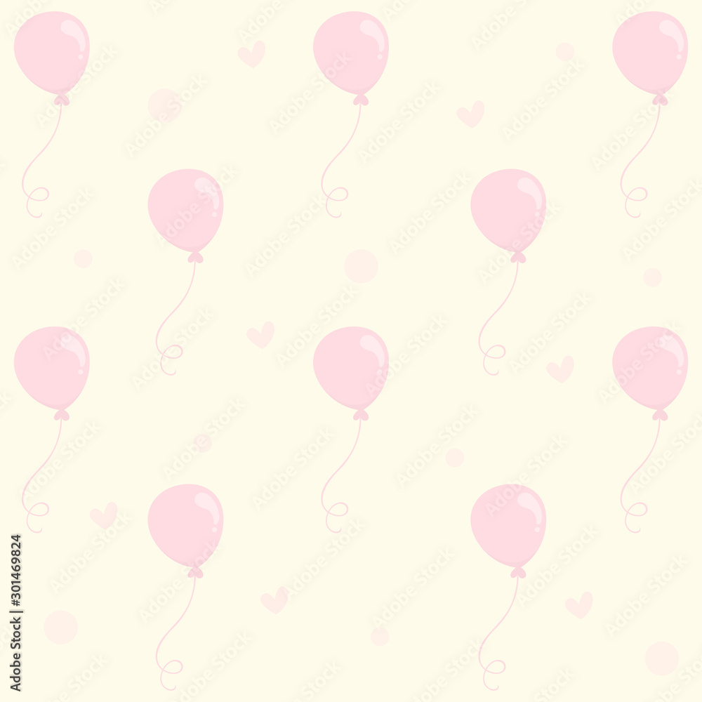 Cute balloon seamless pattern