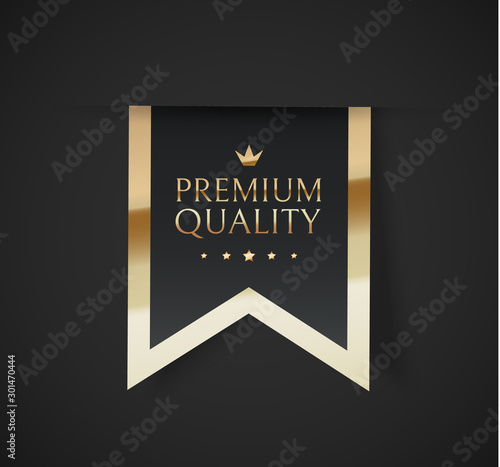 Premium quality vector badges. Luxury black labels. Vector illustration