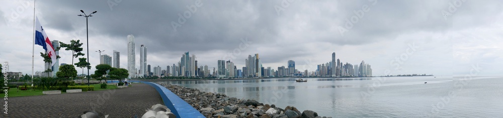 Panorama of Panama City Skyline, photo stock