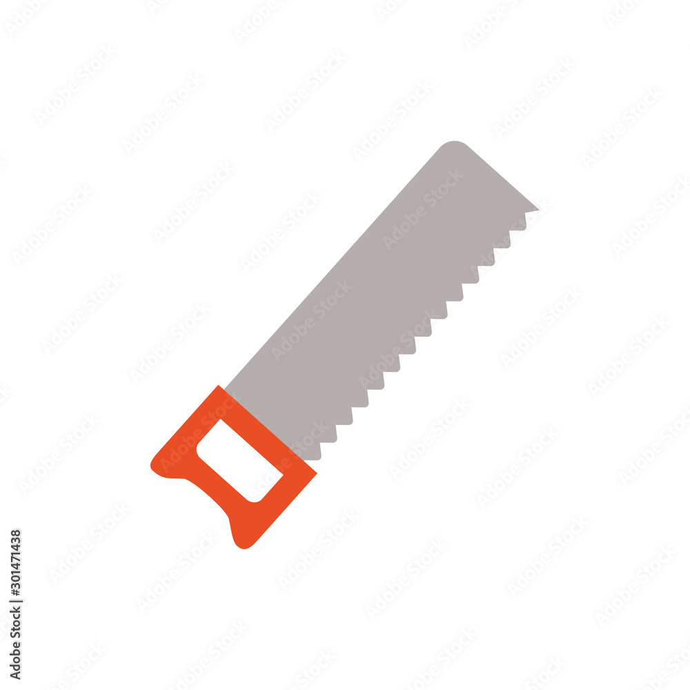 Isolated construction saw flat design Isolated construction saw flat design