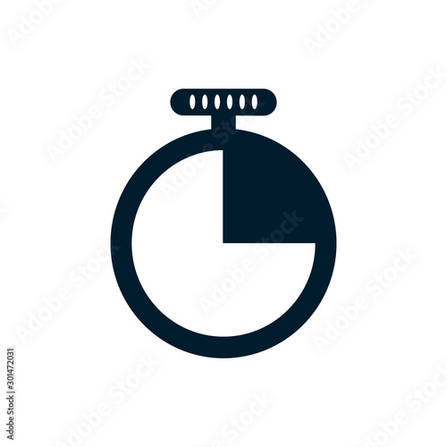 Isolated chronometer flat design