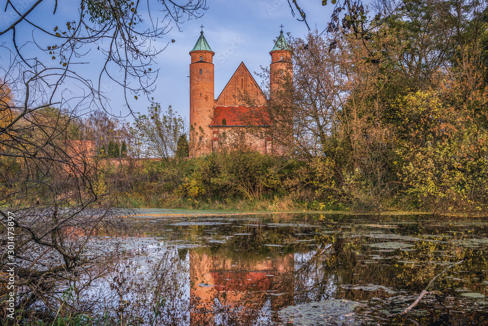 Fototapeta premium St John the Baptist church in Brochow village, Poland