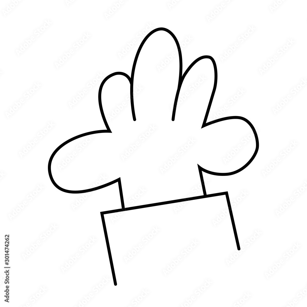 Obraz premium Hand cartoon vector illustration isolated