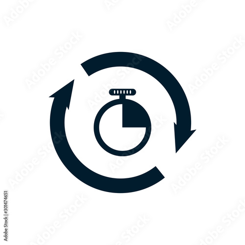 Isolated chronometer flat design