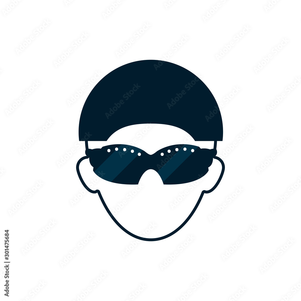 Isolated cyclist icon flat design Isolated cyclist icon flat design