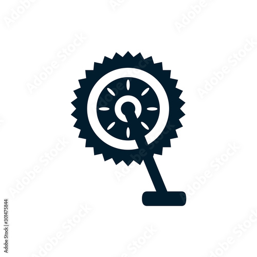 Isolated cycling pedal icon flat design