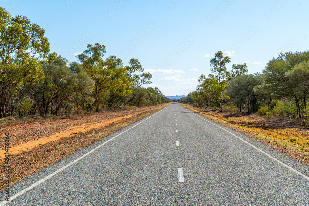 an australian highway leads through the middle of the outback an australian highway leads through the middle of the outback