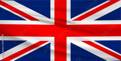 Illustration of a waving flag of the United Kingdom
