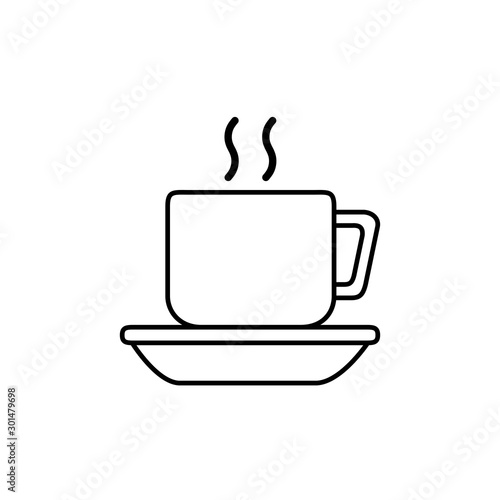 Isolated coffee cup icon line design